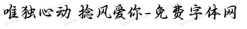唯独心动 捻风爱你字体转换